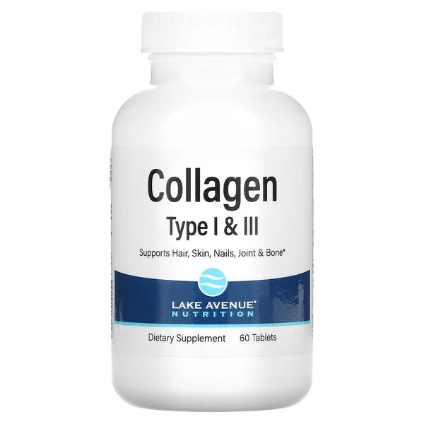 Lake Avenue Nutrition, Hydrolyzed Collagen Peptides, I und III, 60 Tabletten | kollagen.shop