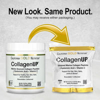 California Gold Nutrition, CollagenUP, marines hydrolysiertes Kollagen + Hyaluronsäure + Vitamin C, geschmacksneutral, 464 g (16,37 oz.)