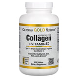 California Gold Nutrition, Hydrolyzed Collagen Peptides + Vitamin C, Typ I und III, 250 Tabletten | kollagen.shop