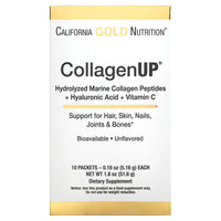 California Gold Nutrition, CollagenUP, marines hydrolysiertes Kollagen + Hyaluronsäure + Vitamin C, geschmacksneutral, 10 x 5,15 g (0,18 oz.)