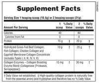 Nature's Plus, Collagen Peptides, Kollagenpeptide, 294 g (0,65 lb) Supplement Facts